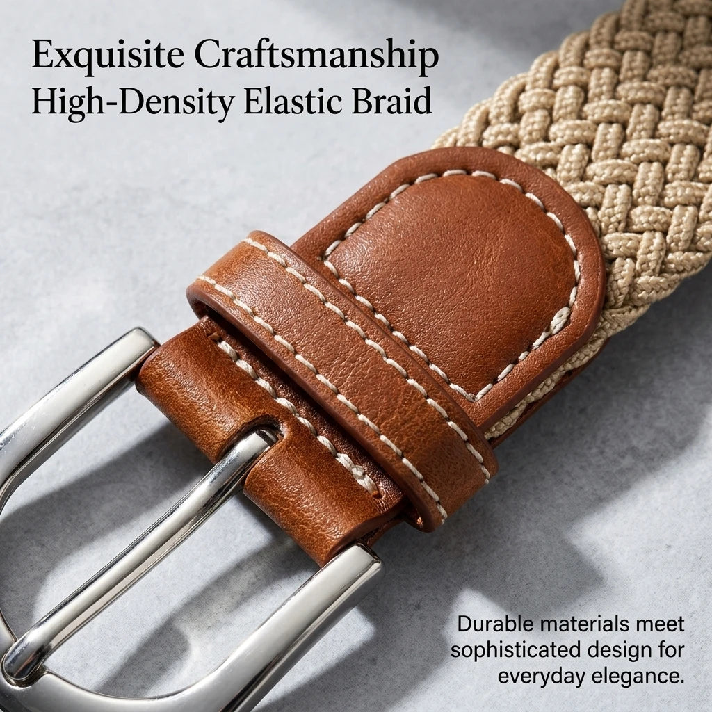 Elastic Knitted Woven Belt - Unisex Casual