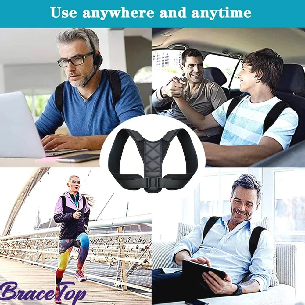 Posture Correction Belt – Back & Shoulder Support Brace for Men & Women