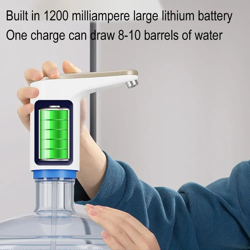 Electric Water Bottle Pump | USB Rechargeable, Ultra-Silent Dispenser for Kitchen, Office & Home
