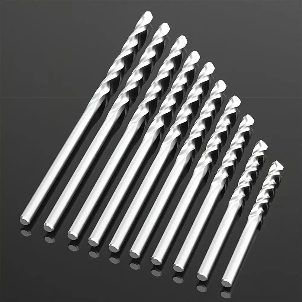 10pcs 0.5-3.0mm HSS Twist Drill Bit Set For Dremel Rotary Tool Straight Shank Mini Drill Bit Set High Speed Steel Hole Cutter