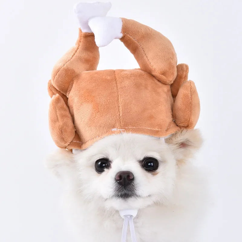 3-Piece Halloween Dog Cosplay Costume Set with Wig Hat & Prop
