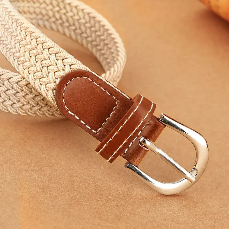 Elastic Knitted Woven Belt - Unisex Casual