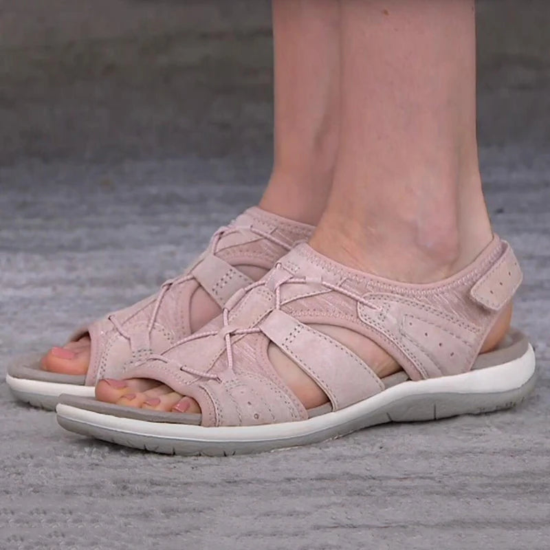 Women's Hollow-Out Drawstring Beach Sandals
