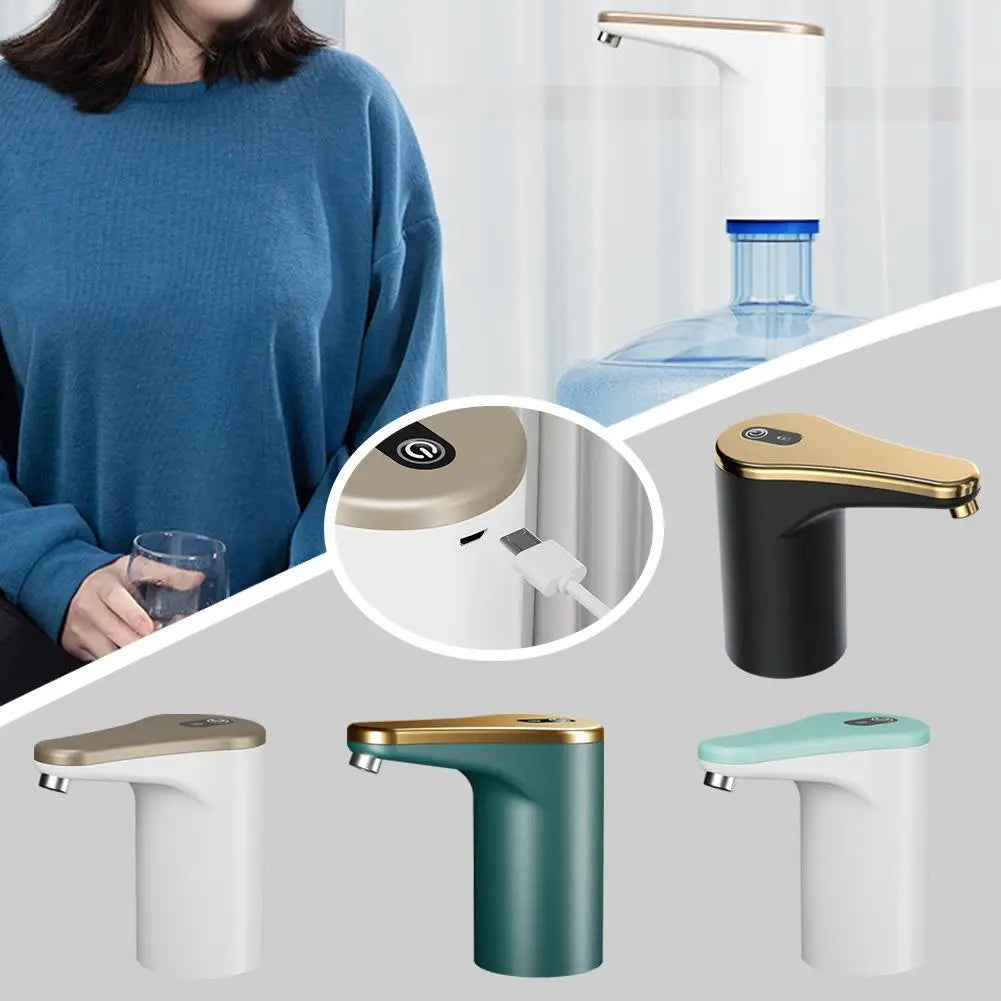 Electric Water Bottle Pump | USB Rechargeable, Ultra-Silent Dispenser for Kitchen, Office & Home