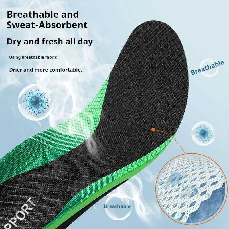 Sports Arch Support Insoles — Shock Absorption, Anti-Slip & Breathable | EU35–46