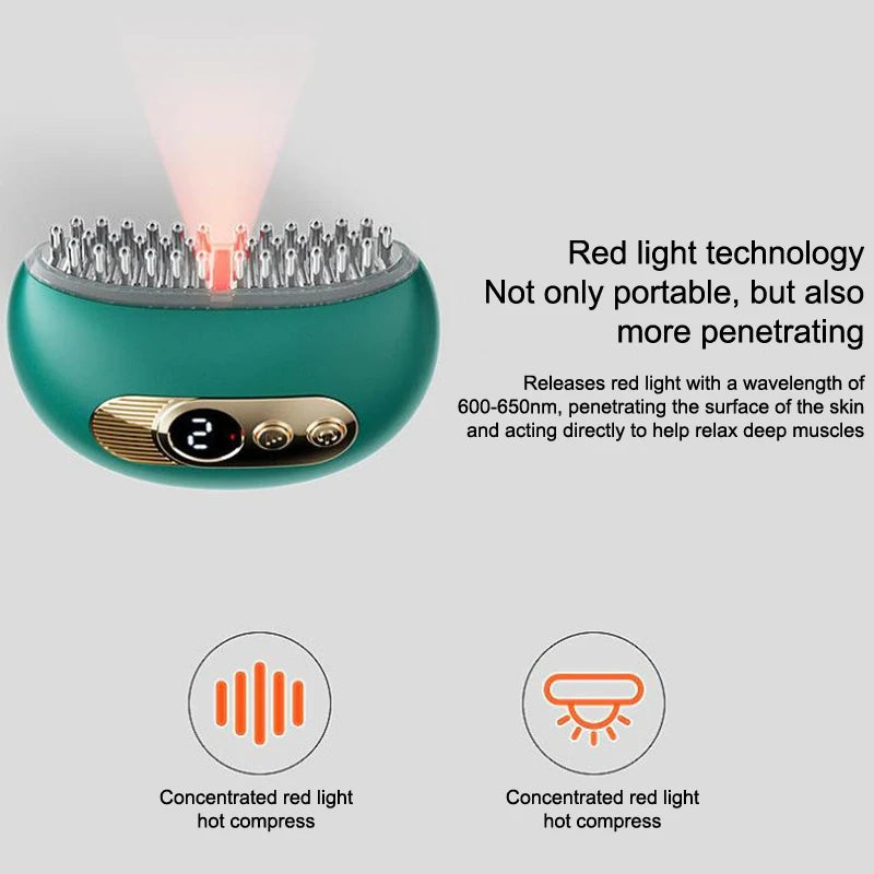 Household Handheld Massage Brush Electric Massager Body Relaxation Shaping Heating Meridian Scraping Brush Lymphatic Drainage