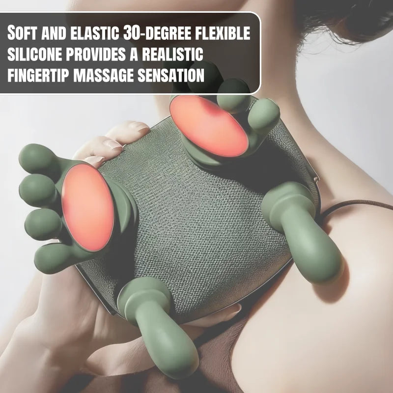 4D Shiatsu Neck & Shoulder Massager – Wireless Deep Tissue Relief with Heat