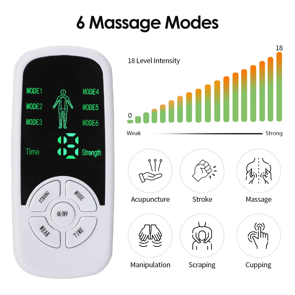 EMS Pulse Muscle Stimulator | TENS Therapy for Neck, Back & Body Pain Relief