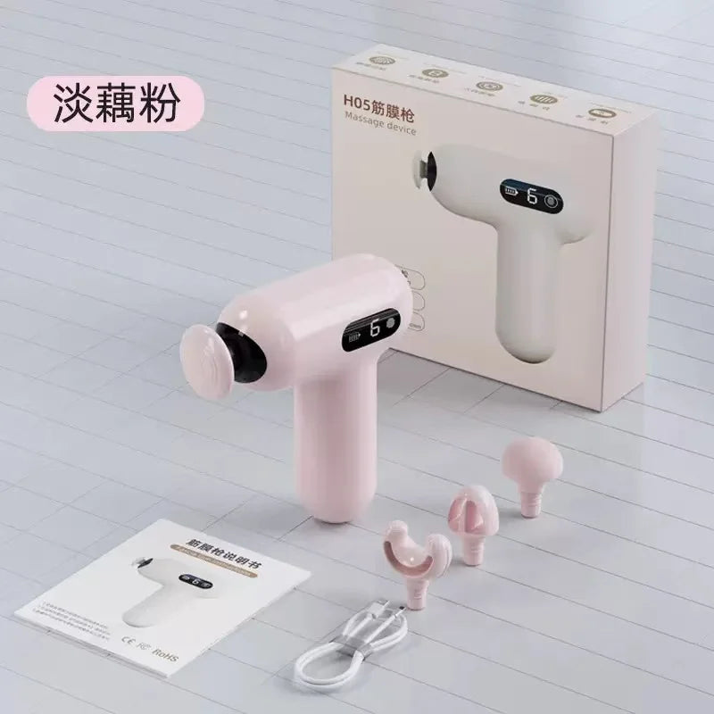 Deep Tissue Percussion Massage Gun — 6-Speed with 4 Massage Heads