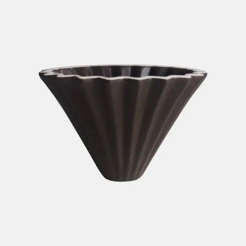 Ceramic Origami Pour-Over Coffee Dripper - Flower Shape Filter Cup