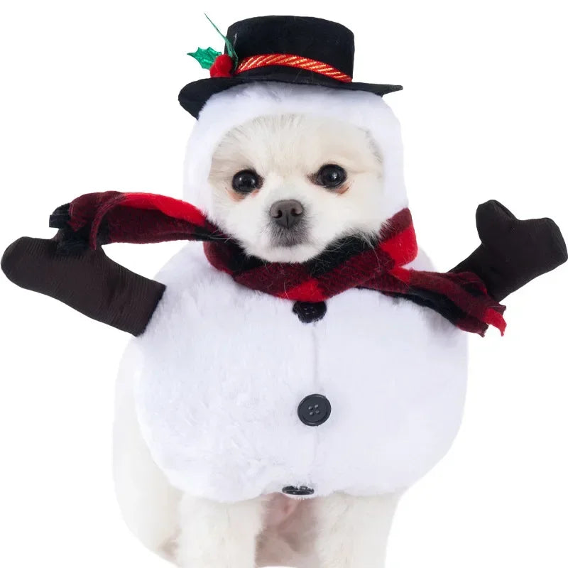 3-Piece Halloween Dog Cosplay Costume Set with Wig Hat & Prop