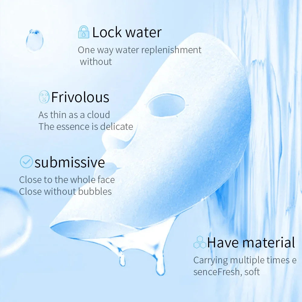 BIOAQUA 20-Piece Facial Sheet Mask Set - Vitamin C, Collagen, Hyaluronic Acid & More