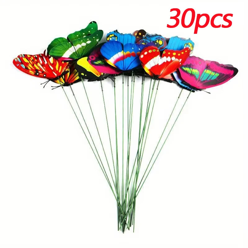 3D Butterfly Garden Stakes - Multicolor Decorative Yard & Planter Decor