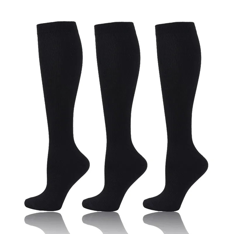 3-Pack Knee High Compression Socks 30mmHg - Sports, Medical & Travel