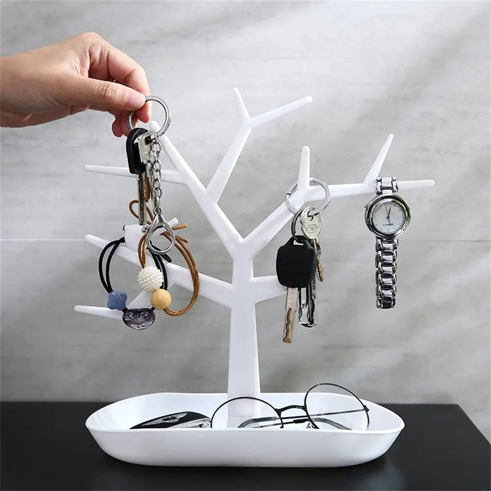 Bird Tree Key Holder & Jewelry Rack | Decorative Desktop Organizer for Living Room & Entryway