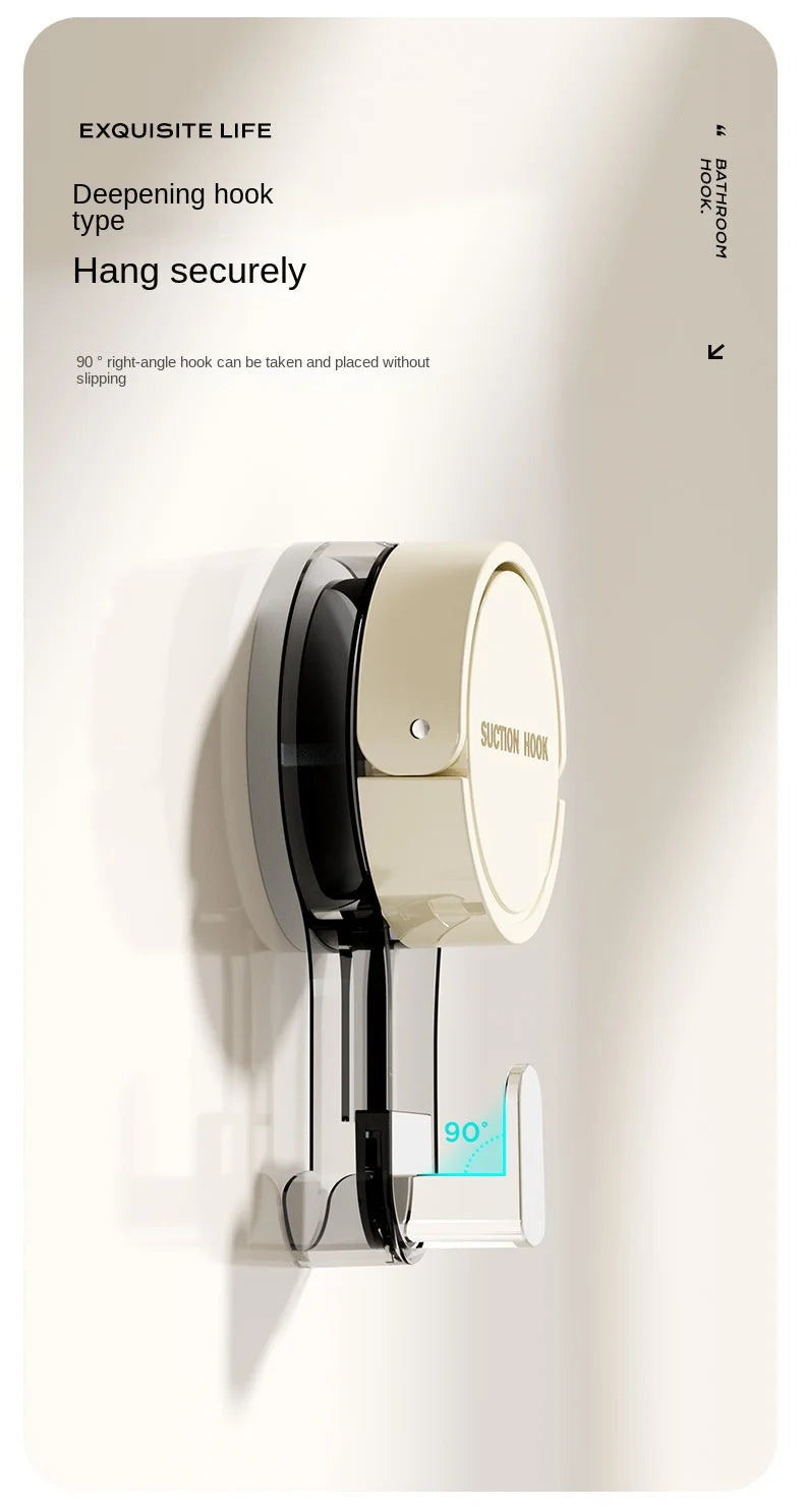 Strong Vacuum Suction Cup Hooks – No-Drill, Traceless & Waterproof for Bathroom, Kitchen & More