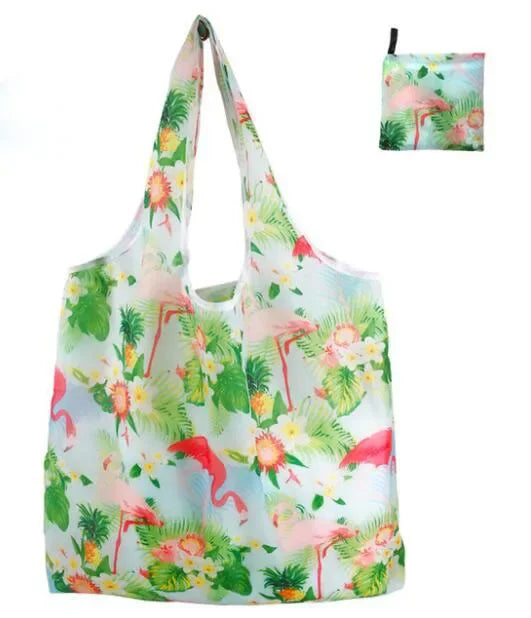 Foldable Large Shopping Storage Bags for Groceries Recyclable Grocery Tote Pouch Eco-Friendly Heavy Duty Washable Shopper Bag