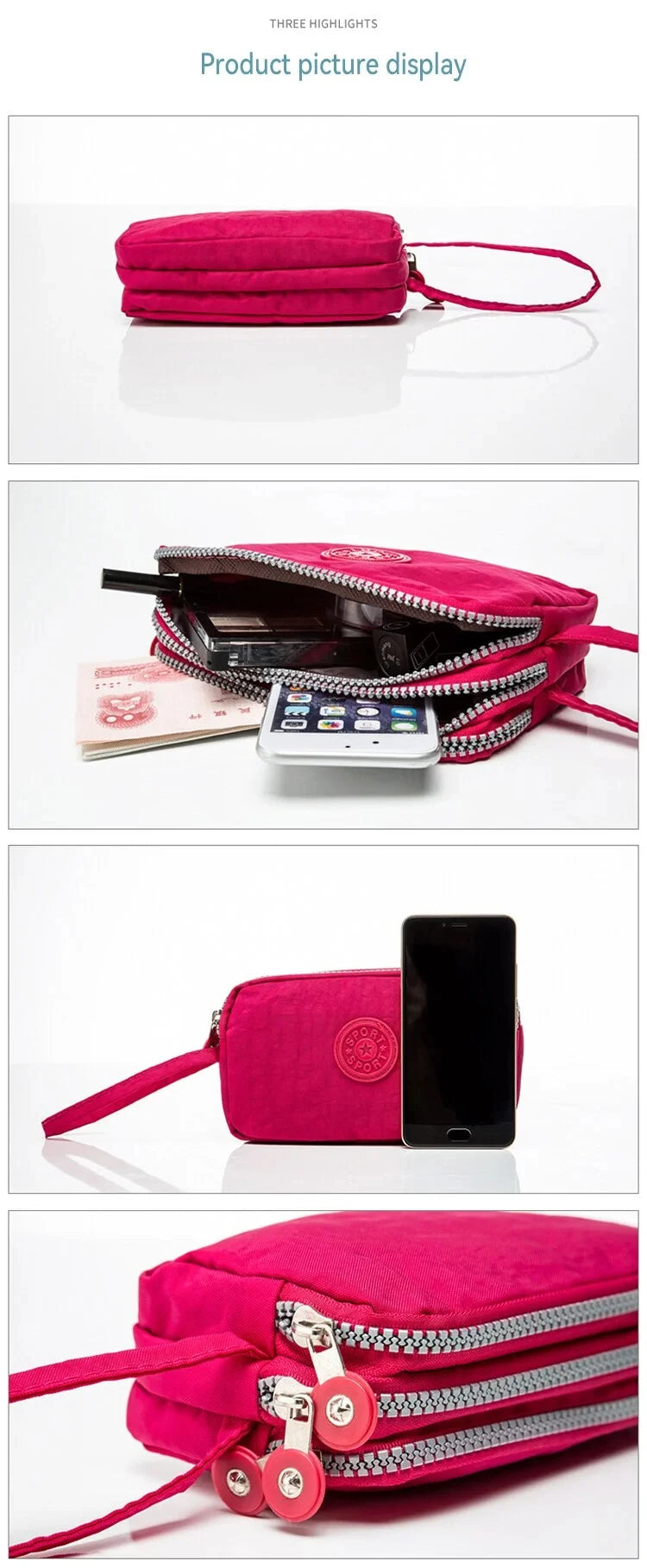 Women's Waterproof Nylon Crossbody Shoulder Bag
