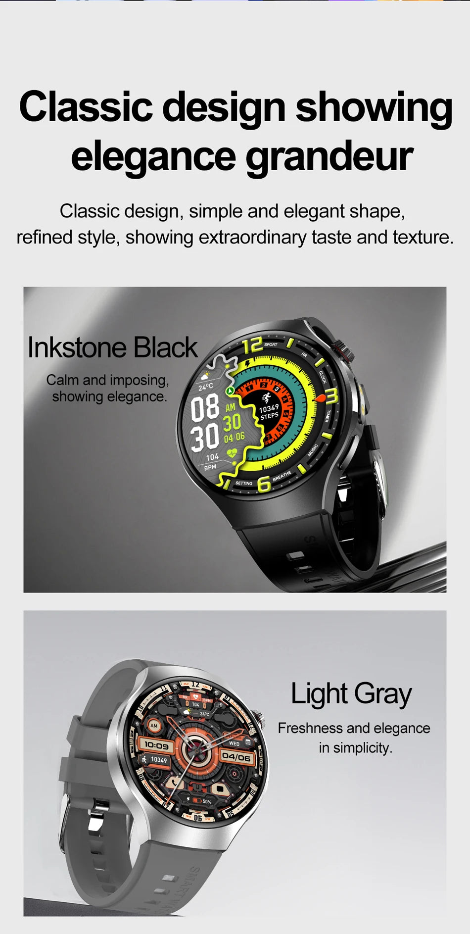 ChiBear Smartwatch - Bluetooth Calling, IP68, Heart Rate, 150+ Sports Modes
