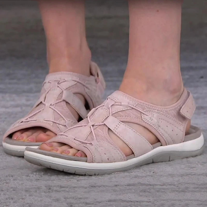 Women's Hollow-Out Drawstring Beach Sandals