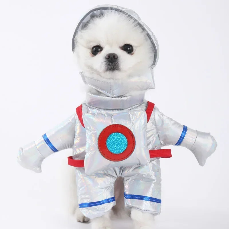 3-Piece Halloween Dog Cosplay Costume Set with Wig Hat & Prop