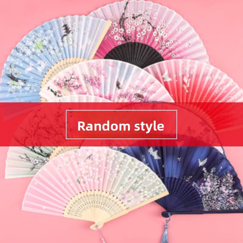Chinese Style Silk Folding Fan - Hanfu & Cheongsam