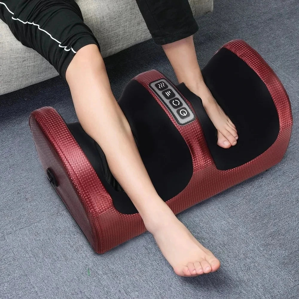 Electric Shiatsu Foot & Calf Massager with Heat | 12-Ball Kneading Relief