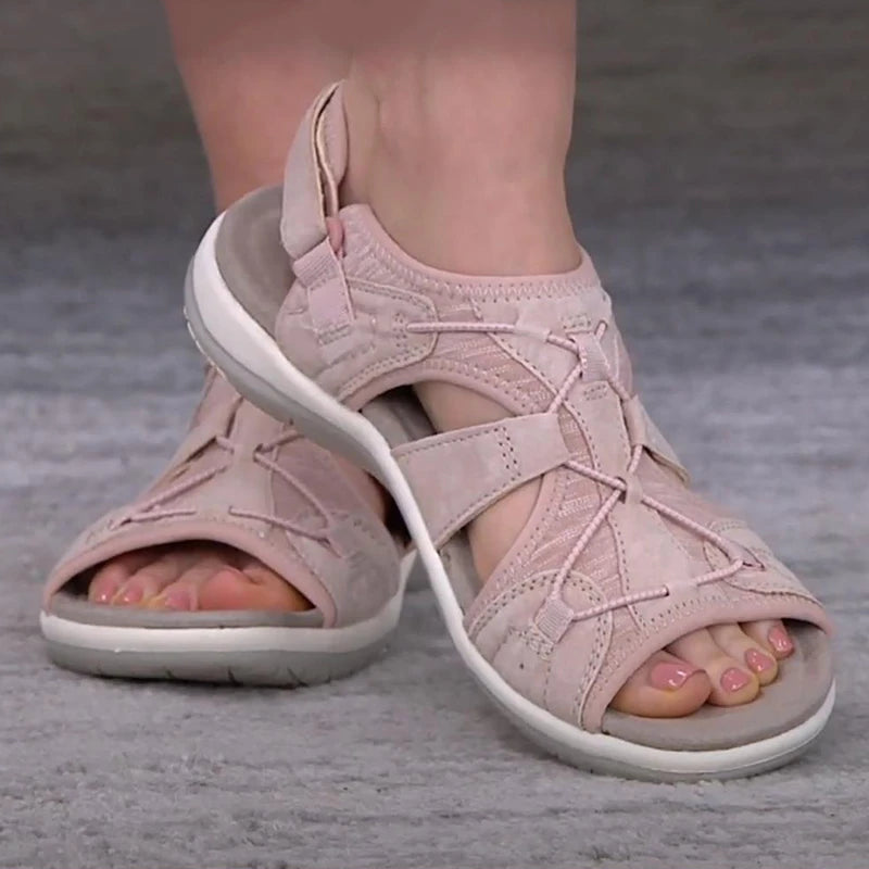 Women's Hollow-Out Drawstring Beach Sandals