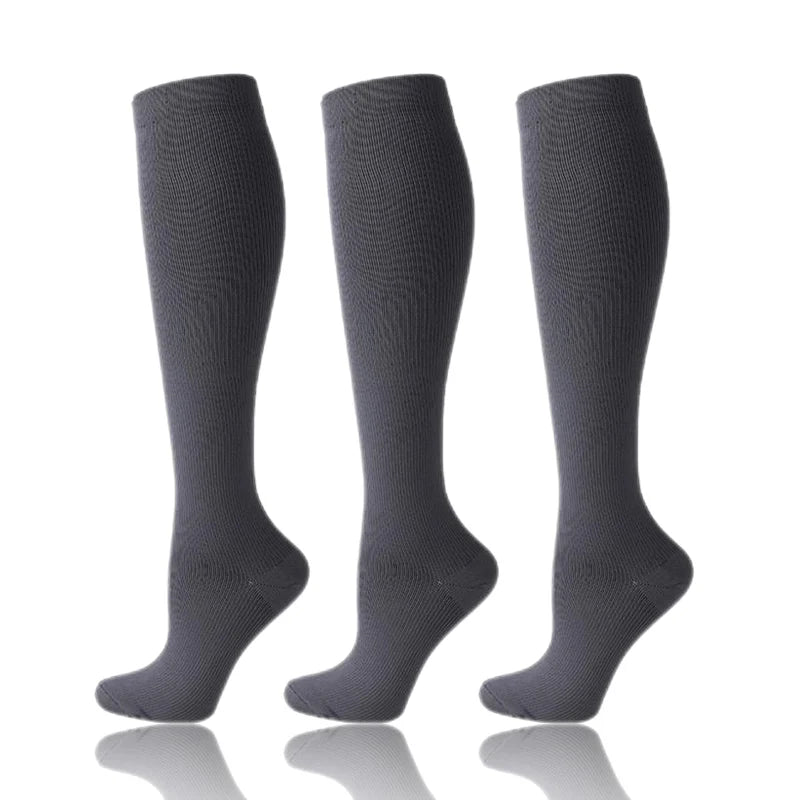 3-Pack Knee High Compression Socks 30mmHg - Sports, Medical & Travel