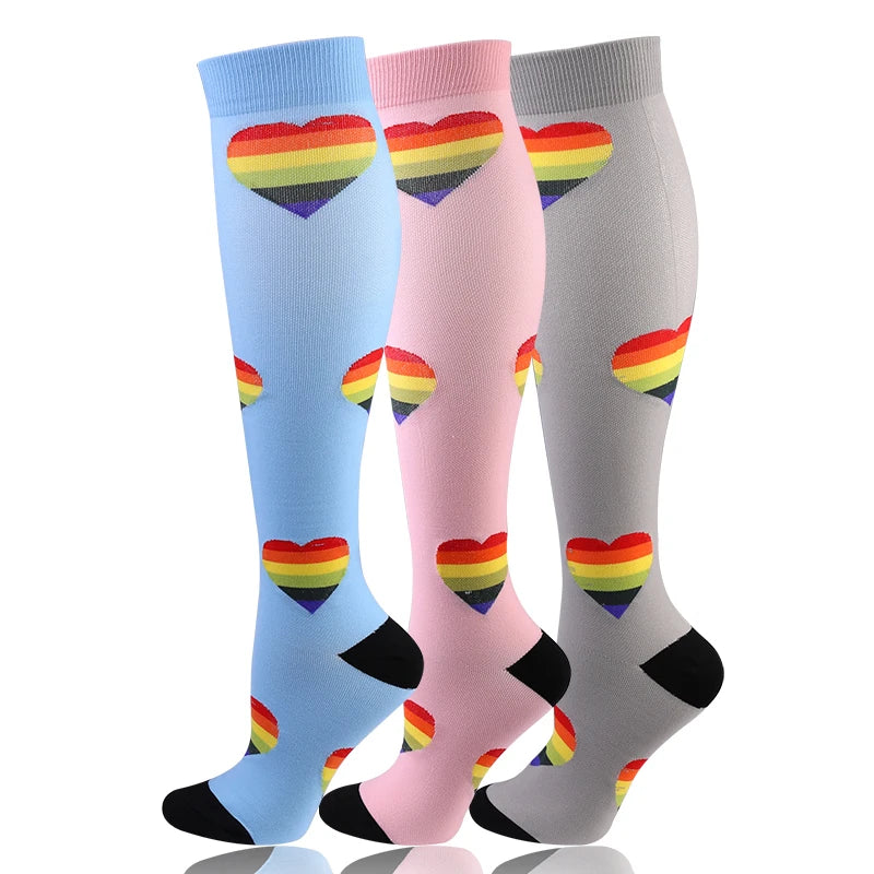 3-Pack Knee High Compression Socks 30mmHg - Sports, Medical & Travel