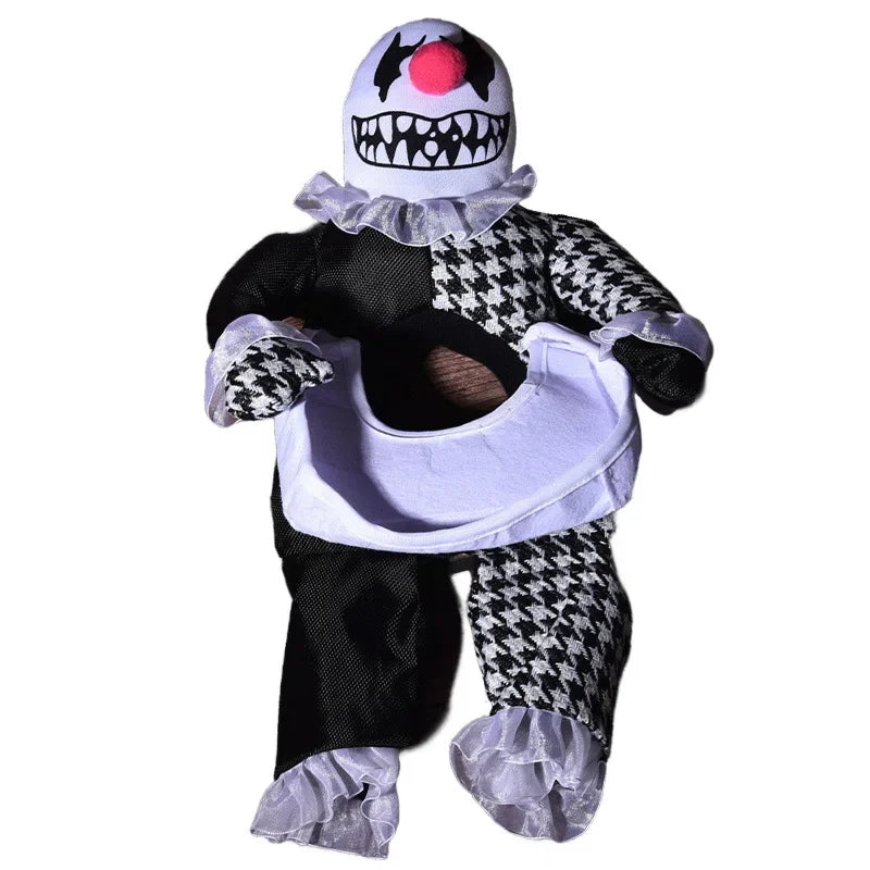 3-Piece Halloween Dog Cosplay Costume Set with Wig Hat & Prop