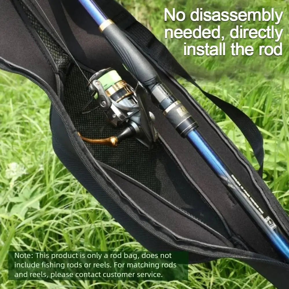 New Portable Fishing Rod Bag Folding 118/128cm Fishing Rod Case With Shoulder Strap Fishing Pole Reel Bag