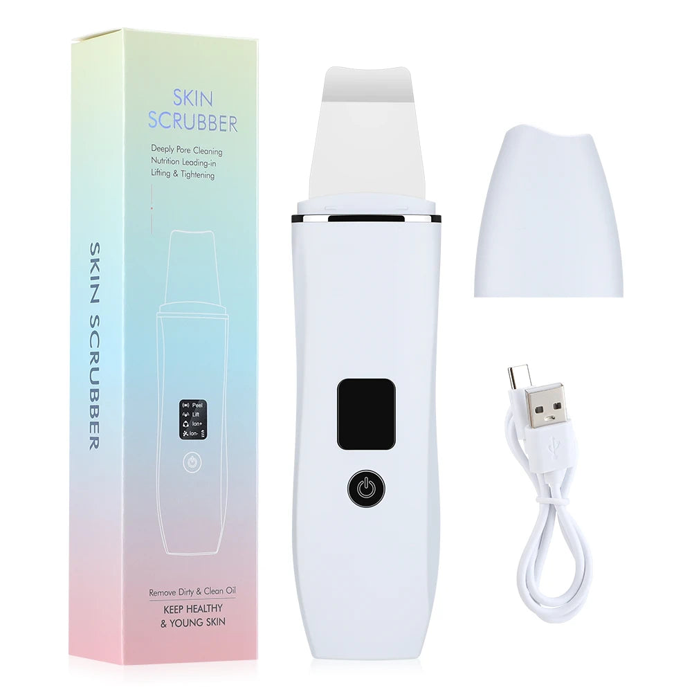 4-in-1 Facial Skin Scrubber & EMS Microcurrent Face Massager