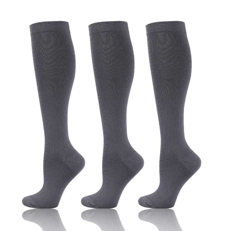 3-Pack Knee High Compression Socks 30mmHg - Sports, Medical & Travel