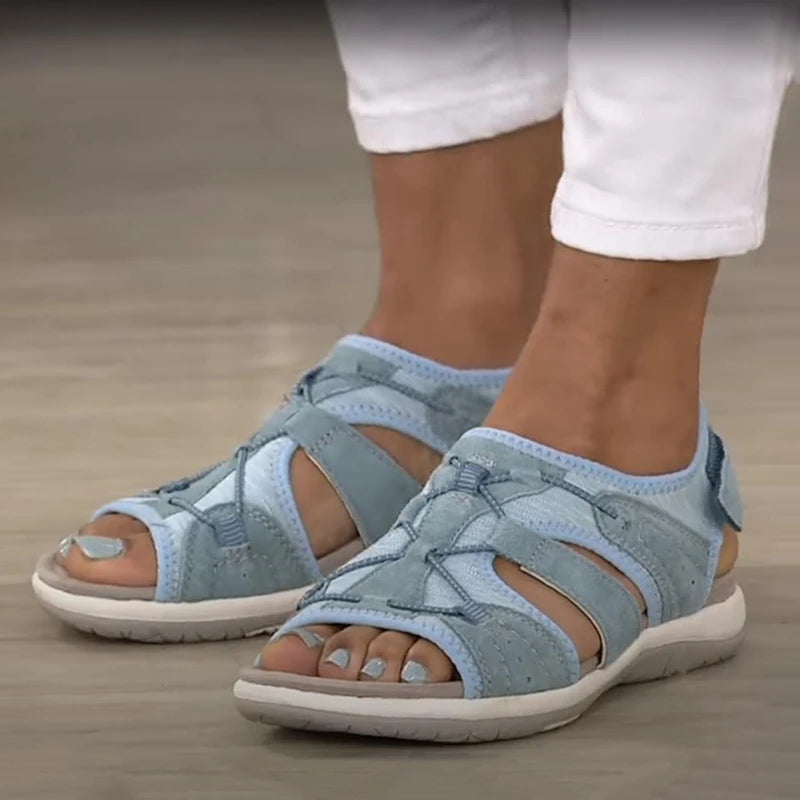 Women's Hollow-Out Drawstring Beach Sandals