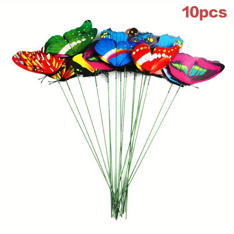 3D Butterfly Garden Stakes - Multicolor Decorative Yard & Planter Decor