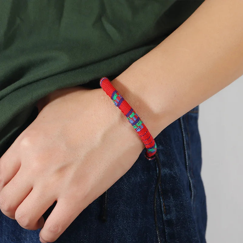 12-Piece Bohemian Bracelet Set – Adjustable Ethnic Style Bracelets for Women & Men