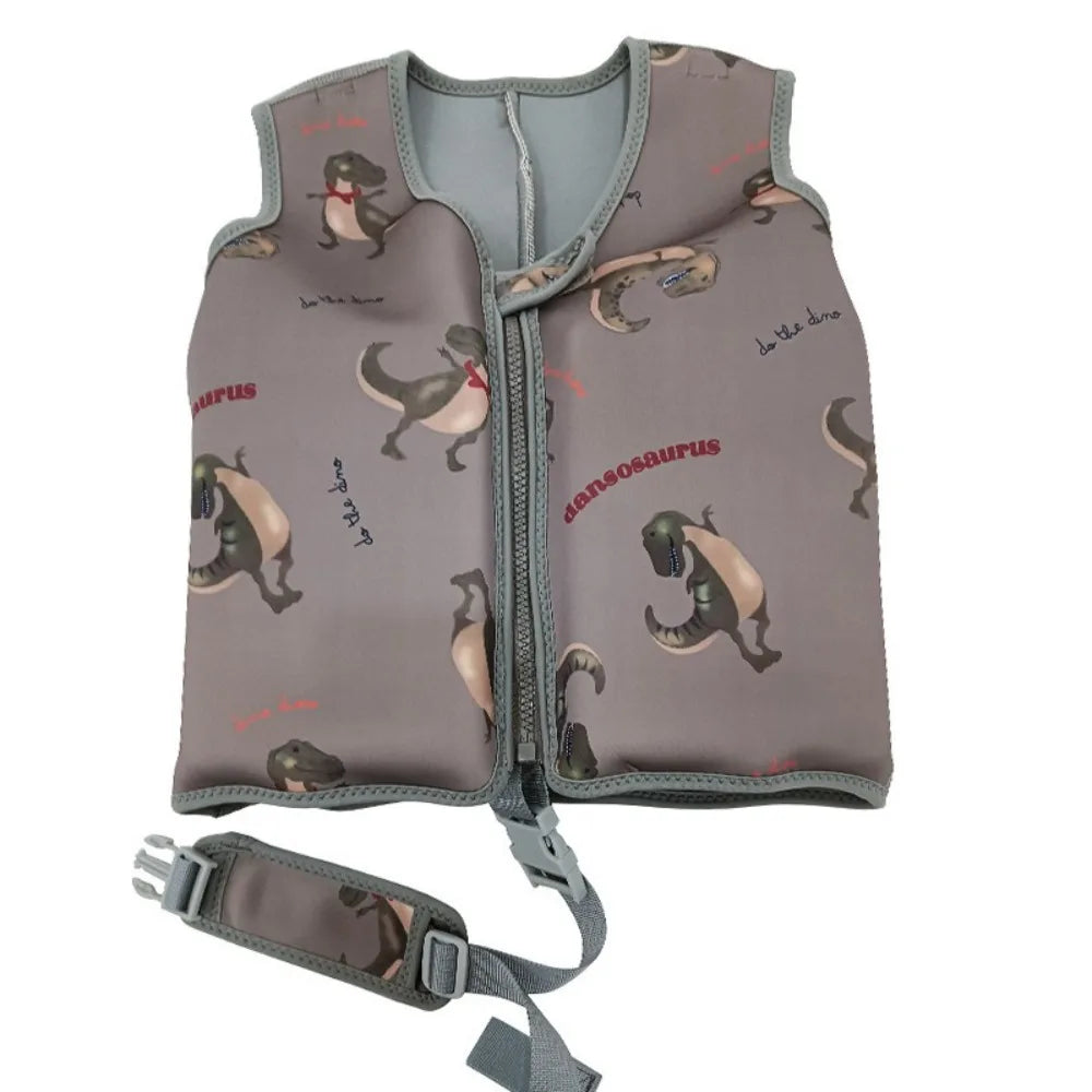 Not Falling Off Child Buoyancy Vest Anti Rollover Adjustable Baby Swimming Jackets Cartoon Stable Inflation-Free Swimming Vest