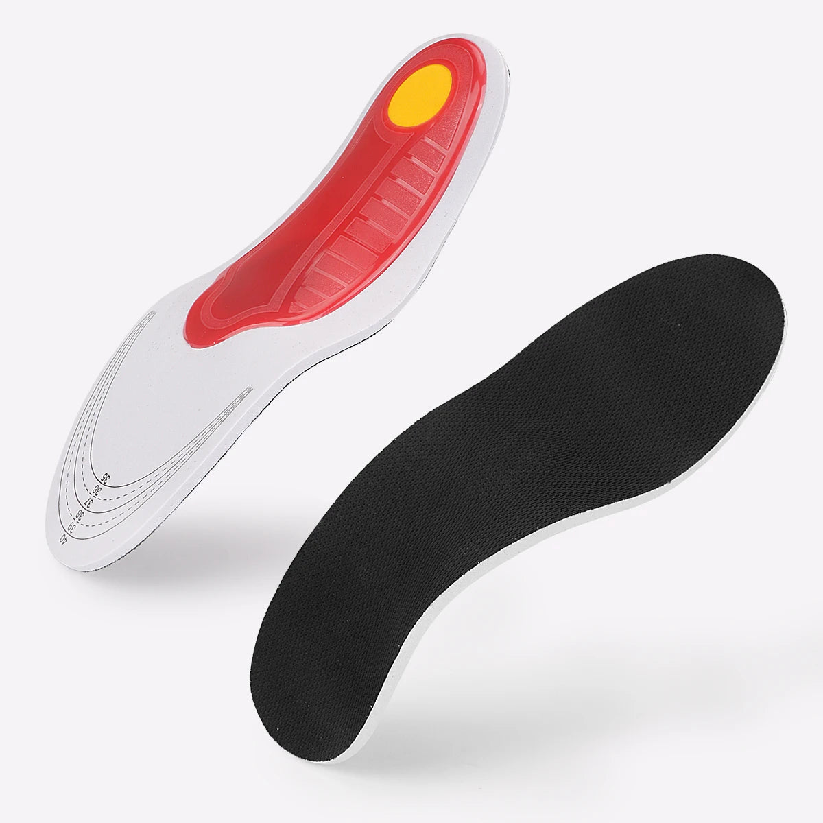 Arch Support EVA Shock Absorption Insoles, Black Breathable Mesh, for Men & Women, Flat Feet Insoles(1pairs)