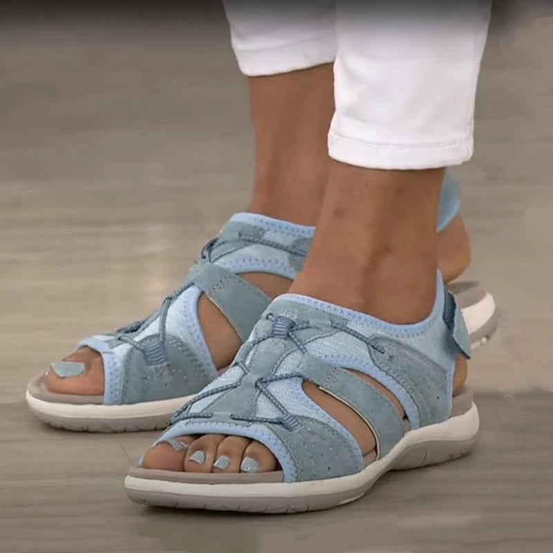 Women's Hollow-Out Drawstring Beach Sandals