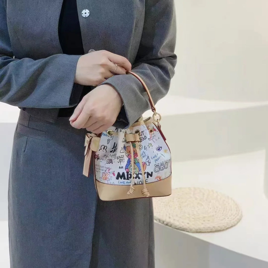 Women's Graffiti Bucket Bag