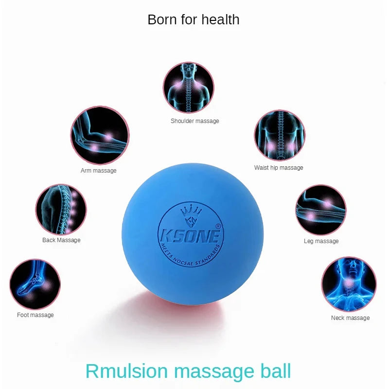 BXA Rubber Fascia Massage Ball — Muscle Knot Relief for Yoga, Gym & Home