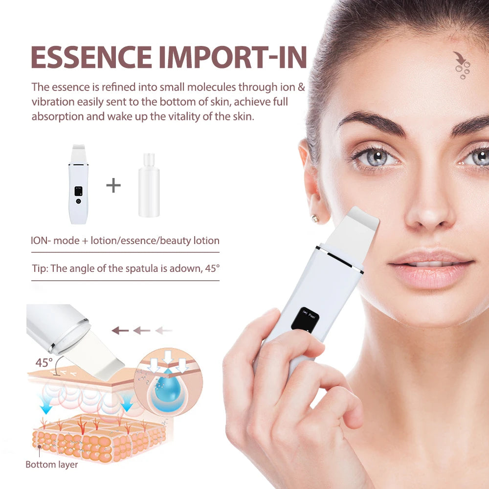 4-in-1 Facial Skin Scrubber & EMS Microcurrent Face Massager