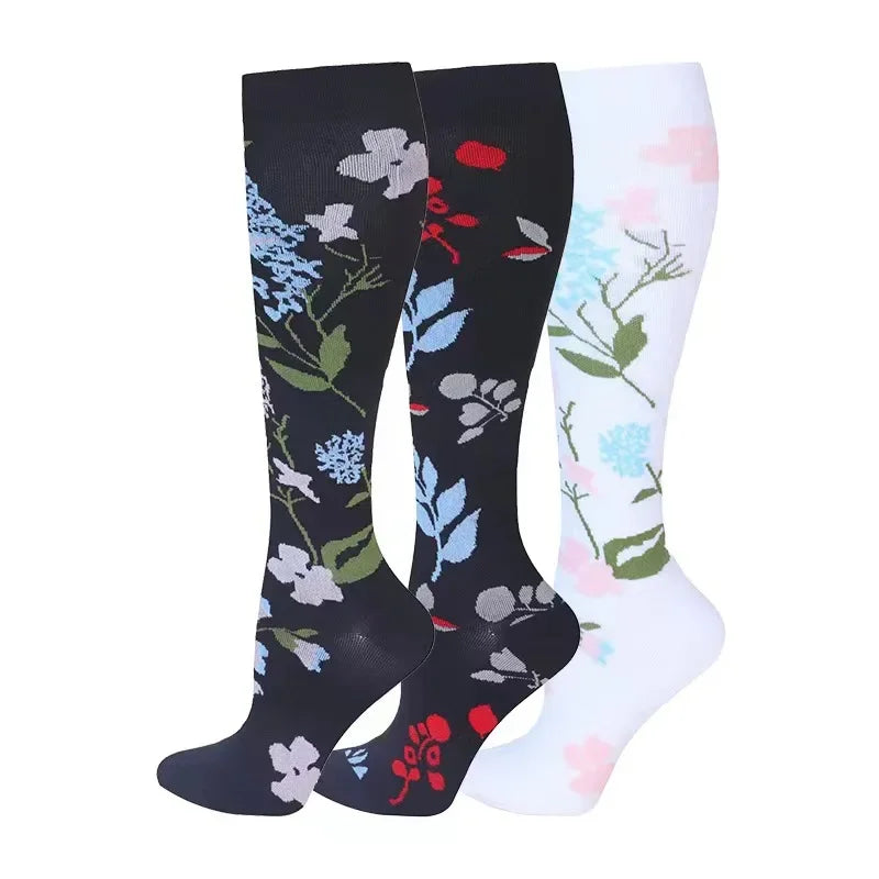 3-Pack Knee High Compression Socks 30mmHg - Sports, Medical & Travel