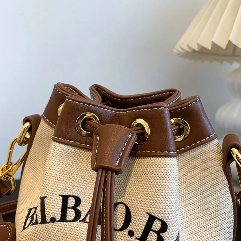 Women's Drawstring Bucket Crossbody Bag