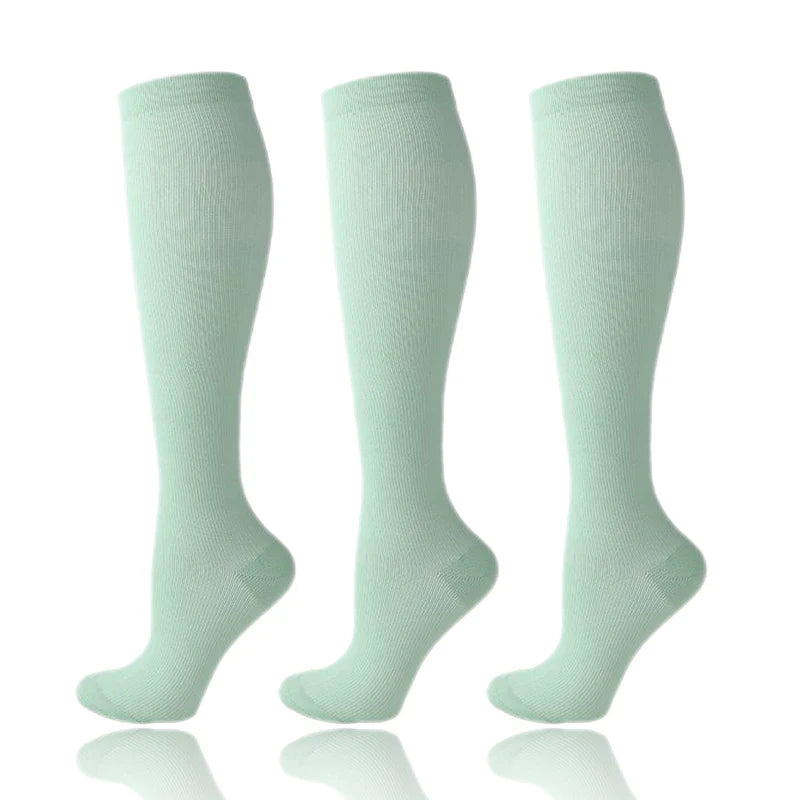 3-Pack Knee High Compression Socks 30mmHg - Sports, Medical & Travel