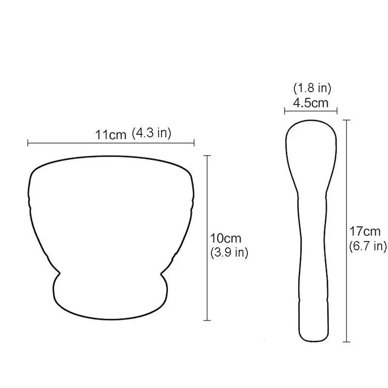 Resin Mortar & Pestle Set – Herb, Spice & Garlic Grinder for Home & Restaurant Kitchens