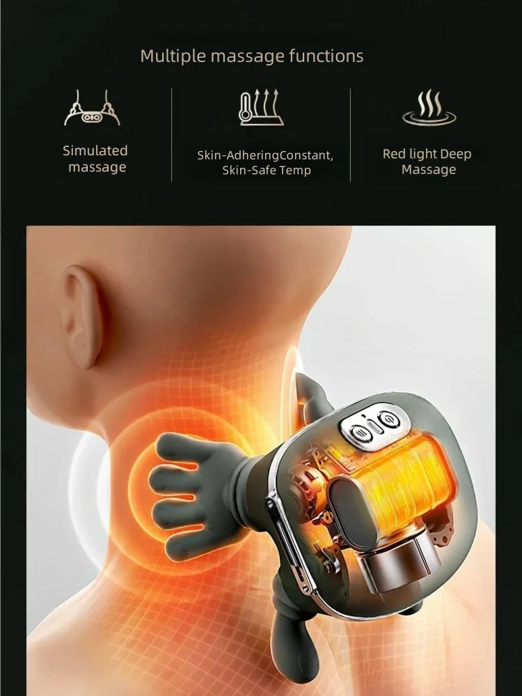 Electric Shiatsu Neck & Shoulder Massager — Deep Kneading with Heat