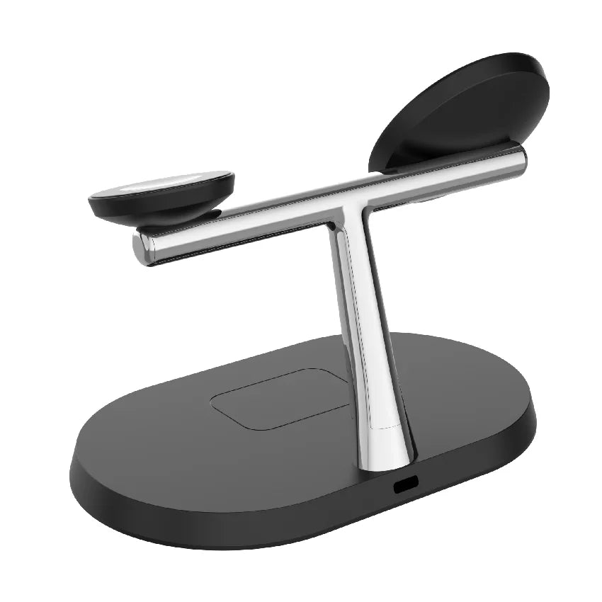 3-in-1 Magnetic Wireless Charger Stand | 30W Fast Charging for iPhone, Apple Watch & AirPods