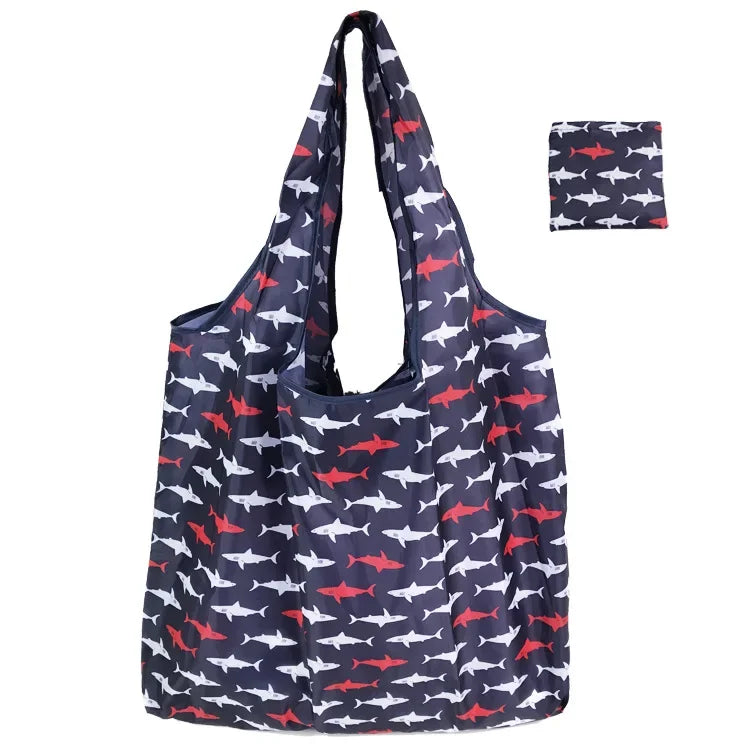 Foldable Large Shopping Storage Bags for Groceries Recyclable Grocery Tote Pouch Eco-Friendly Heavy Duty Washable Shopper Bag